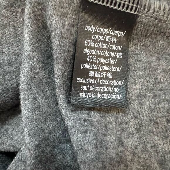 NWOT VICTORIA SECRETSport Grey Metallic Graphic Fleece Lined Pullover Sweatshirt - Picture 8 of 8